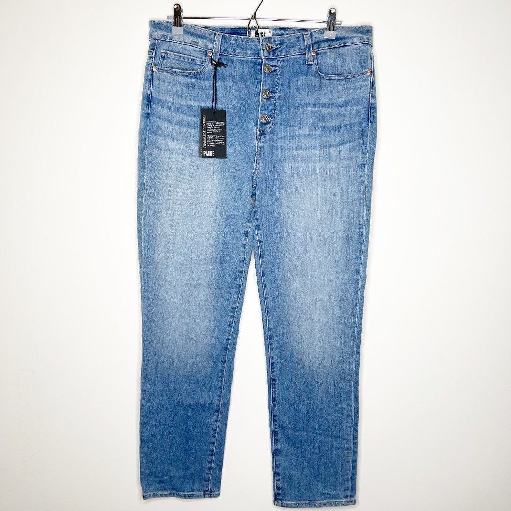 PAIGE Hoxton High Rise Slim Leg Button Fly Jeans